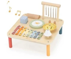 Viga medinis edukacinis muzikinis sensorinis stalas 7 in 1