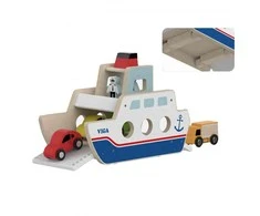 Viga Toys „Viga“ medinis laivas „Captain Car 4 PCS“.