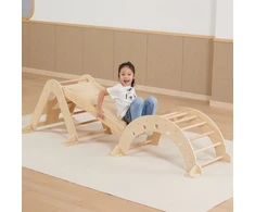 Viga Toys Viga Home žaidimų aikštelė 3in1 Piklerio trikampis supamoji lova ir čiuožykla