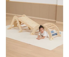 Viga Toys Viga Home žaidimų aikštelė 3in1 Piklerio trikampis supamoji lova ir čiuožykla
