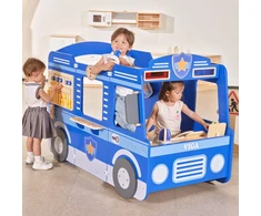 Viga Toys VIGA Large Wooden Police Car Educational Set for Children Police