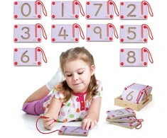 Viga Toys Mokymosi Tablėlės Su Skaičiais Montessori