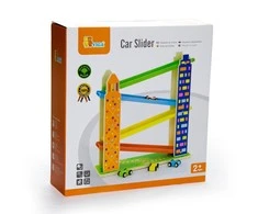 Viga Toys Viga medinė automobilių trasa City 4 automobiliai