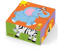 Dėlionė Viga Toys Viga Wooden Zoo Puzzle 4 Pieces