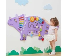 Viga Toys Viga Žaislai Medinė Manipuliacinė Lenta Triceratops