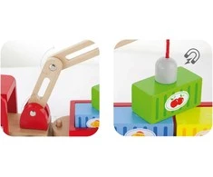 Viga Toys VIGA Wooden Crane with Containers