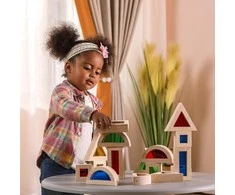 Viga Toys Viga mediniai kubeliai 16 vnt 18M+ 44565