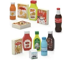 Viga Toys Viga Medienos Žaislai 12 Maisto Produktų Rinkinys