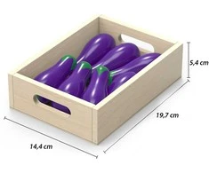 Viga Toys Mediniai vaisiai ir daržovės Viga 10vnt