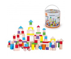 Medinių kaladėlių rinkinys VIGA Blocks Set 100vnt