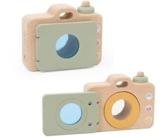 Viga Toys Medinis vaikiškas fotoaparatas VIGA My First Camera su kaleidoskopu