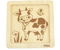 Viga Toys VIGA Handy Wooden Cow Puzzle