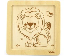 Viga Dėlionė 4 vnt. - Liūtas