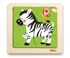 Viga Dėlionė 4 vnt. - Zebras