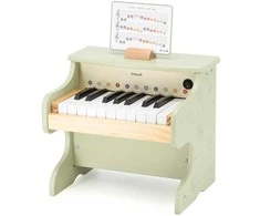 Vaikiškas medinis pianinas VIGA žalias