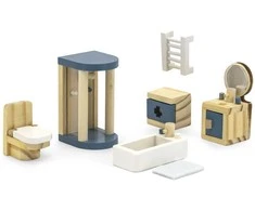 Viga Toys VIGA PolarB Dollhouse Bathroom Furniture Set
