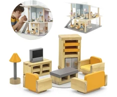 Viga Toys VIGA PolarB Dollhouse Furniture Set Living Room