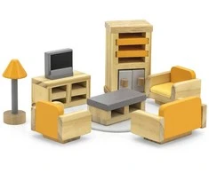 Viga Toys VIGA PolarB Dollhouse Furniture Set Living Room