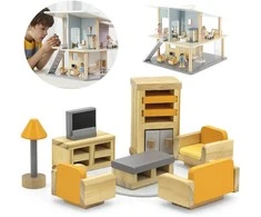 Viga Toys VIGA PolarB Dollhouse Furniture Set Living Room