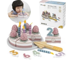 Viga Toys VIGA PolarB medinis gimtadienio tortas pjaustymui
