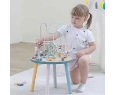 Viga Toys VIGA PolarB medinis edukacinis stalas, manipuliacinis Montessori susipynimas