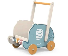 Viga Toys VIGA PolarB Wooden 2-in-1 Stroller, Walker, Elephant