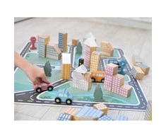 Viga Toys „Viga Polarb“ medinis tyčiojimasis su „Blocks City 56 EL“.