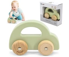 Viga Toys VIGA Medinis Traukiamas Žaislas Automobilis Žalias