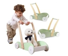 „Viga Polarb“ medinis vežimėlis 2in1 Pusher Walker