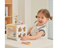 Viga Toys VIGA PolarB Wooden Activity Cube 7-in-1 Sorter Maze Animals 12m+