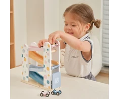 Viga Toys VIGA PolarB Wooden Car Track Slide Parking 4 Cars 18m+