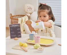 Viga Toys VIGA PolarB Wooden Lemonade Set Jug Tray Cups Lemon 21 pcs.