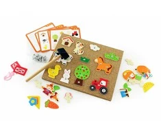 Viga Toys VIGA Wooden Farm Nail Art Montessori Cork Board