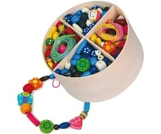 Viga Toys VIGA Wooden Bead Stringing Set 608 Pieces Box