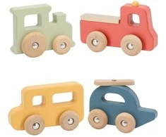 Viga Toys Medinių transporto priemonių rinkinys VIGA PolarB 4vnt