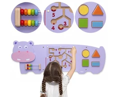 Viga Toys VIGA Hipopotamo manipuliacinė sensorinė lenta FSC Montessori sertifikatas