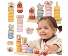 Viga Toys Medinė dėlionė VIGA Pavasaris mokausi skaičiuoti