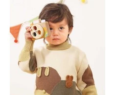 Viga Toys VIGA medinė kamera Spalvos ir garsas