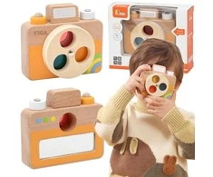 Viga Toys VIGA medinė kamera Spalvos ir garsas