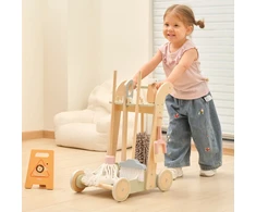 Viga Toys VIGA Wooden Cleaning Trolley with Accessories 11 pcs.