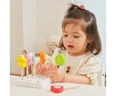 Viga Toys VIGA Mediniai ledinukai Konditerijos parduotuvės rinkinys 6 vnt. vaikams nuo 18 mėn.