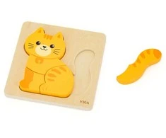 Viga Toys VIGA Wooden Puzzle - Ginger Kitten