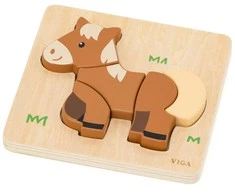 Viga Toys VIGA medinė dėlionė – Mano draugas arklys