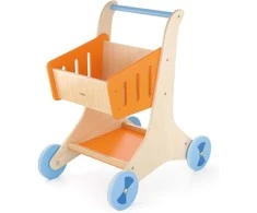 Viga Toys Medinis pirkinių vežimėlis vaikams VIGA