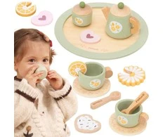 Viga Toys Medinis VIGA pavasario arbatos rinkinys 15 dalių