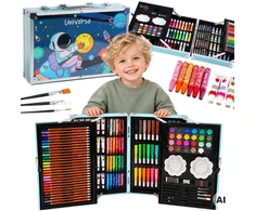 Woopie Art Set in a Case - Crayons, Paints, Space