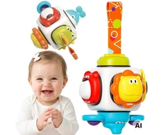 WOOPIE BABY 6 in 1 sensorinis kubas Gyvūnai