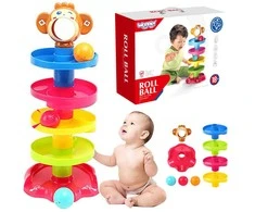 Kūdikių spiralinis kamuoliukų bokštas WOOPIE BABY