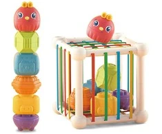 Woopie Baby WOOPIE 44312 Lankstus sensorinių kubų rūšiavimo įrenginys 7 vnt.