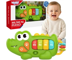WOOPIE BABY Interactive Piano Crocodile Organ Musical Sounds Light 18m+